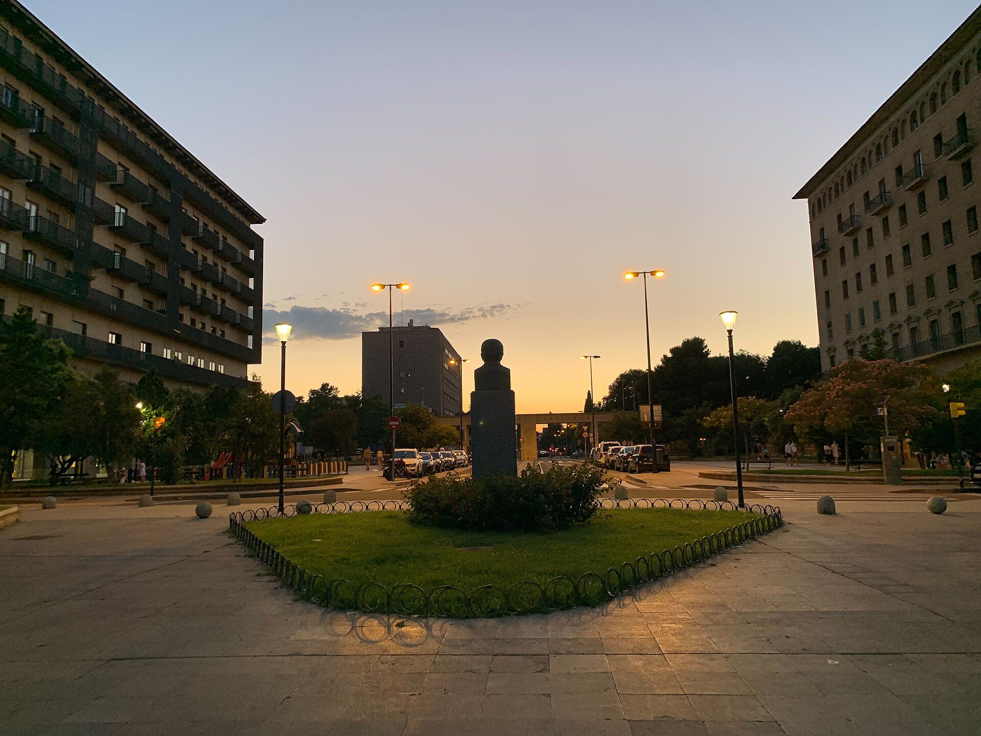 Plaza San Francisco, en el barrio Universidad de Zaragoza