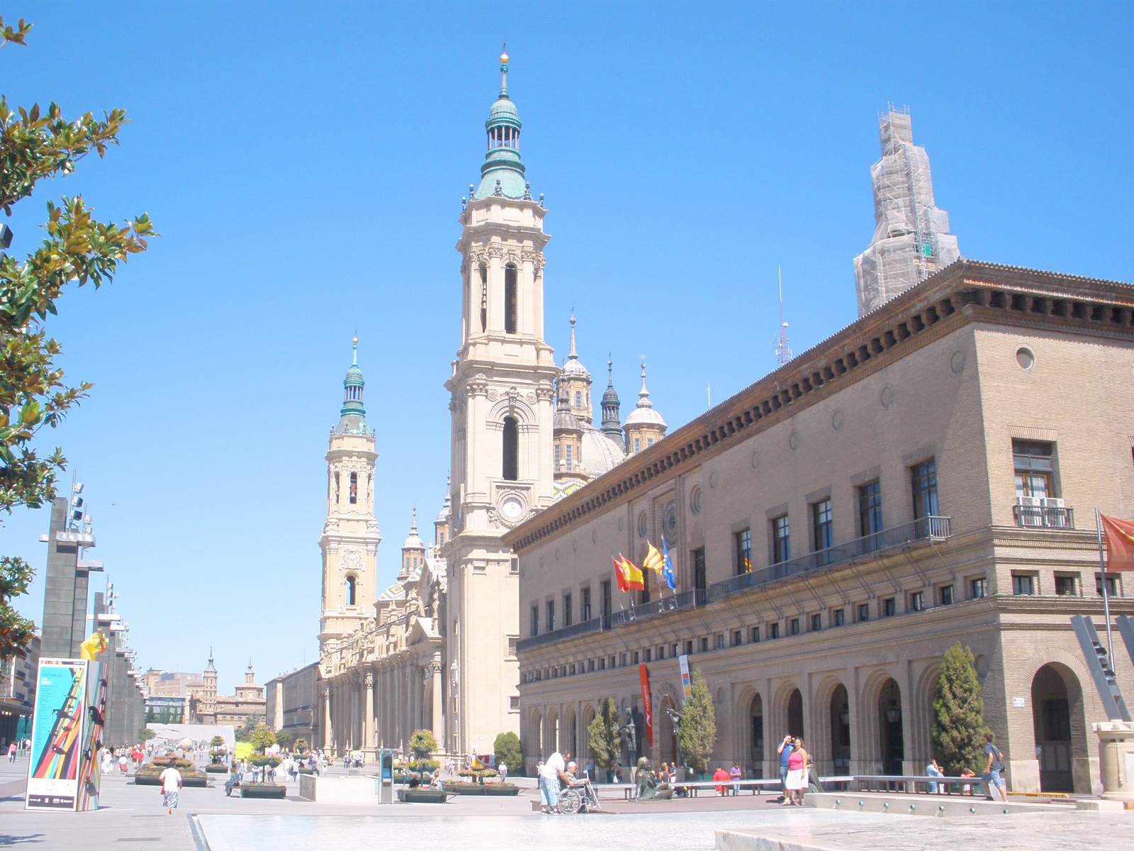 Plaza del Pilar, en el Casco Histórico de Zaragoza